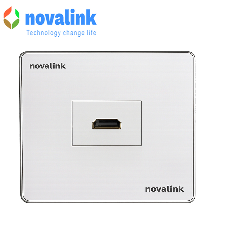 Bộ ổ cắm HDMi âm tường novalink gấp 90 độ P30A+NV-22001SW chính hãng cao cấp